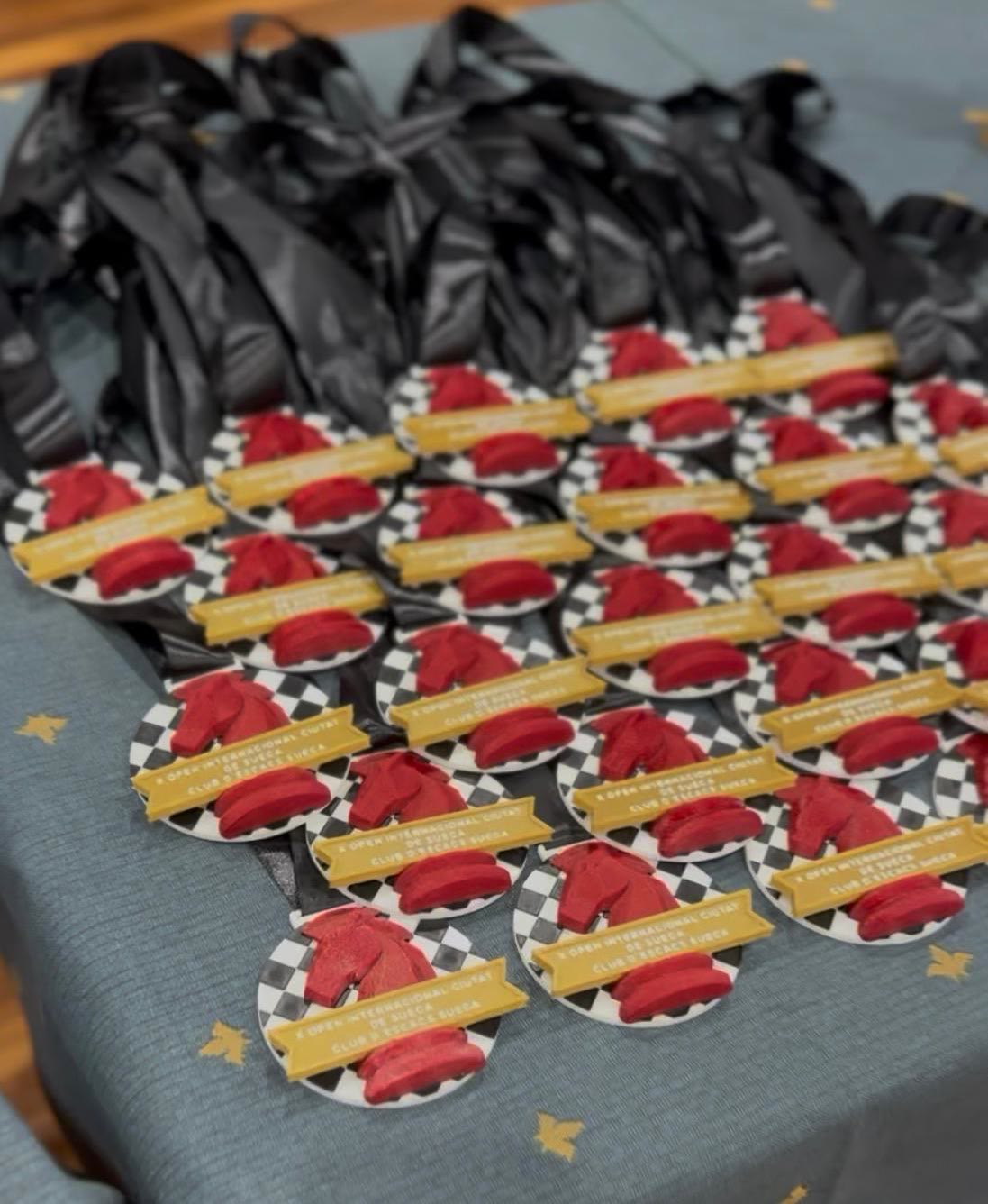 Tirada de medallas de un torneo de ajedrez de Sueca