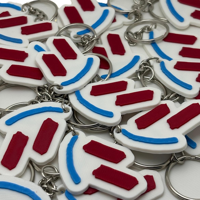 Llaveros y merchandising personalizado impreso en 3D