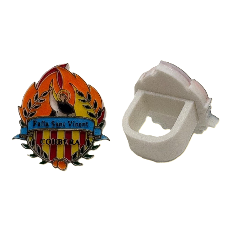 Pin fallero personalizado impreso en 3D
