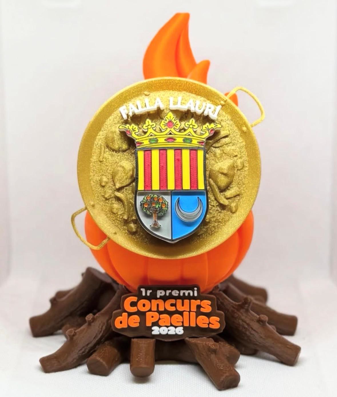Trofeo del concurso de paellas de la Falla Llaurí